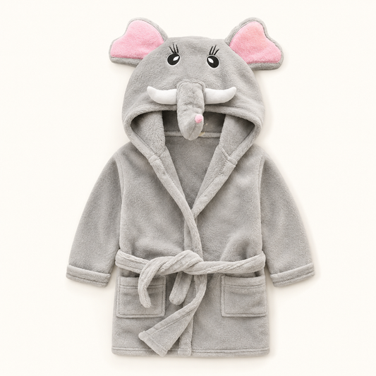 Animal-Ear Baby Bathrobe