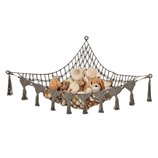 Stuffed Animal Storage Hammock in gray - hero shot